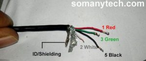 usb shielding 5 bare cable usb ID pinout