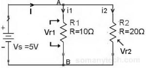 voltage drop across parallel resistors