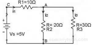 voltage drop over parallel resistance