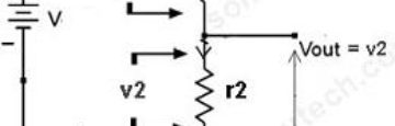 voltage divider rule for 2 resistor