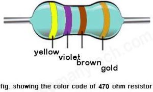 470 ohm resistor color code