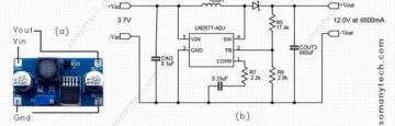 3.7v to 12v Boost Converter Circuit with IV LM2577