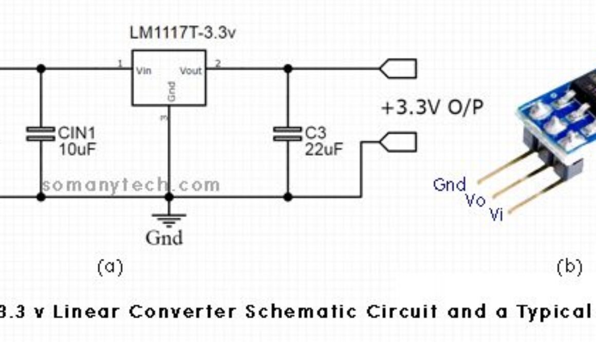 lm1117 3.3 v circuit_ 5v to 3.3 v converter using LM1117 and ASM1117