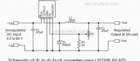 LM2596 HV dc to dc buck converter module, datasheet, schematic