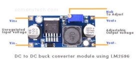 IC LM2596 dc to dc buck converter module, schematic, datasheet