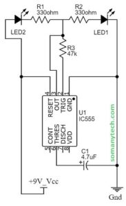 Blinking Led Circuit Diagram Circuit Images Sm Tech