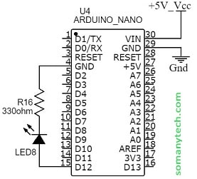 single led blinking circuit arduino