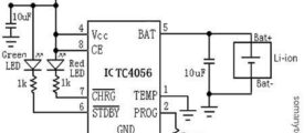 TC4056 Lithium Ion battery charger- Datasheet & Schematic