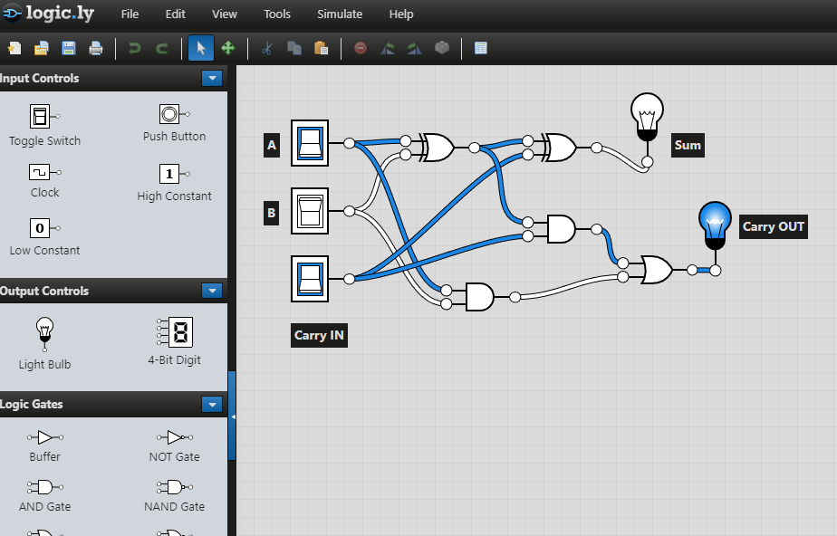 Untitled Circuit Logic ly Online Demo Diagram Board