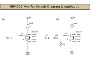 simple Arduino IRF4905 circuit, all purpose switch diagram.