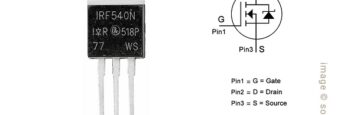 IRf540, mosfet, pin-out, symbol, n-channel, transistor